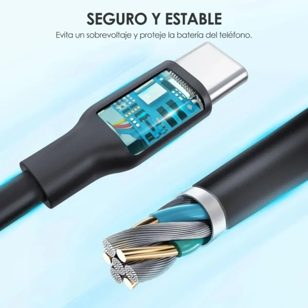 Cable USB Tipo C 1M 2.1A 1 HORA