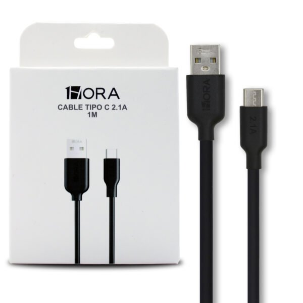 Cable USB Tipo C 1M 2.1A 1 HORA