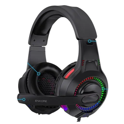 Pack Enkore Bravio G1000-4 Combo Gamer Enkore (Teclado + Audífono + Mouse + Pad Mouse)