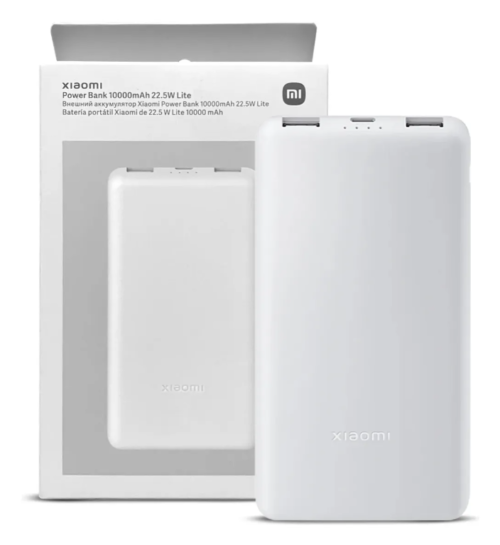 Power Bank Xiaomi 10000 Mah Tipo C 22.5w Lite Slim Fast Char Blanco